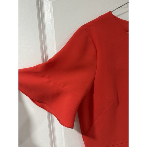 Banana Republic Red Flutter Sleeve mini Dress Size 6 | Women’s Shift w/ Pockets - Picture 5 of 9